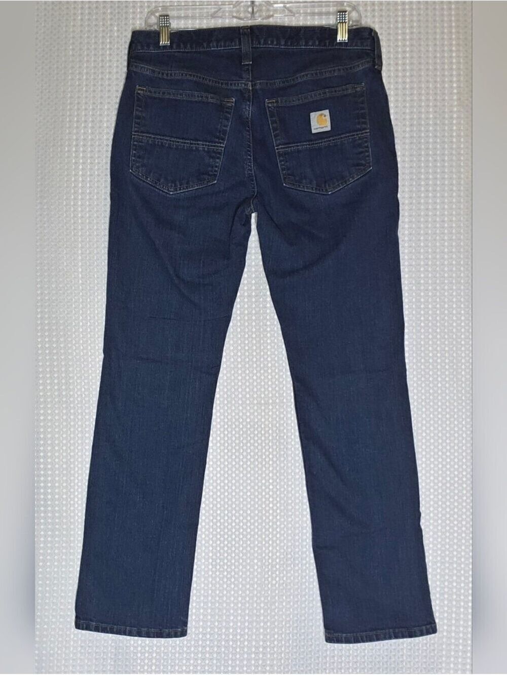 Carhartt Straight Fit Jeans 31x30 Dark Wash Workwear Denim Durable Men’s - Picture 3 of 10
